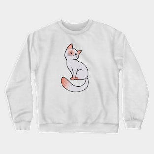 White Kitty Crewneck Sweatshirt